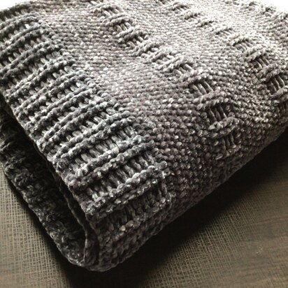 Weave and Stripe Velvet Blanket