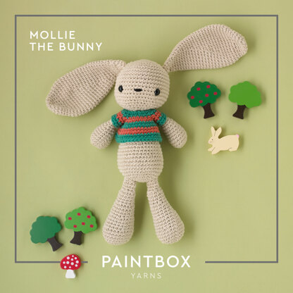 Mollie The Bunny - Free Toy Crochet Pattern For Kids in Paintbox Yarns Cotton Aran by Paintbox Yarns