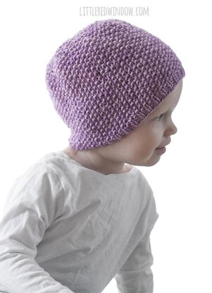 Easy Seed Stitch Baby Hat