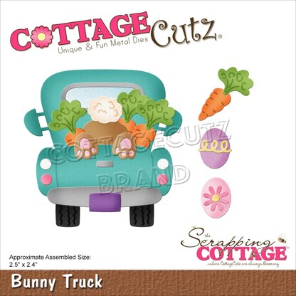 CottageCutz Dies - Bunny Truck 2.5"X2.4"