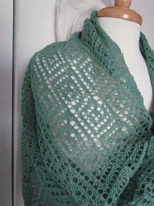 Lozenge Lace Wrap and Scarf