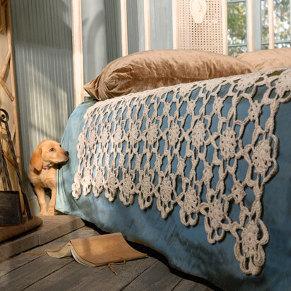 Crochet Coverlet in Blue Sky Fibers Skinny Cotton 