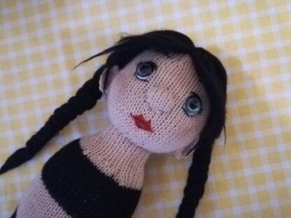 Toy knitting patterns, Wednesday doll