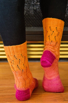 Taffy Toes Socks in SweetGeorgia Party of Five Gradient Mini-Skein Sets - Downloadable PDF