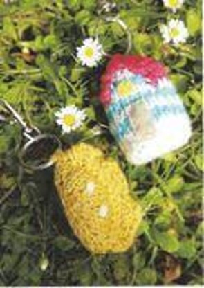 Beach Hut and Pasty Keyrings