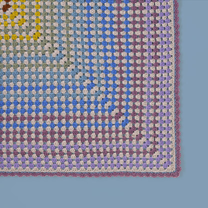 Fireside Granny Square Blanket - Free Throw Crochet Pattern in Paintbox Yarns Simply DK