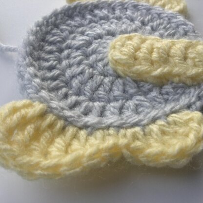 Crochet Elephant Applique (UK Terms)