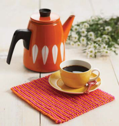 Knit Basic Striped Dishcloth in Lily Sugar 'n Cream Solids - Downloadable PDF