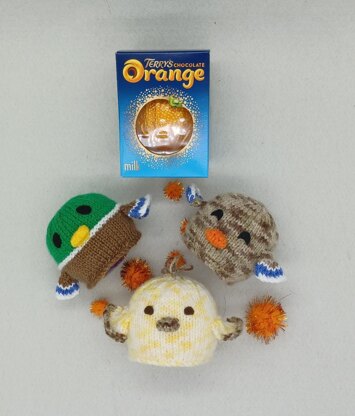 PDF Terry's Chocolate Orange Easter Cover DK Knitting Pattern 3xEASY designs knit Christmas Duck L'Orange Family Migration Movie Easter Cute