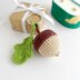 Acorn with leaf crochet pattern keychain charm Amigurumi pattern PDF Keyring bag charm Crochet car hanger