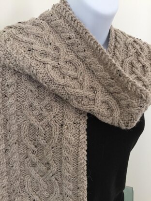 Killarney Cabled Scarf and Cowl