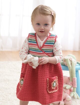 Jumper Dress in Bernat Softee Baby Solids