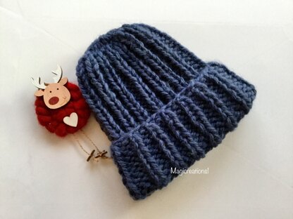 Chunky hand knitted hat