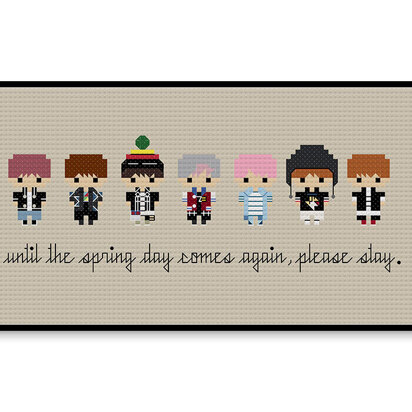 BTS Spring Day Bite Size - PDF Cross Stitch Pattern