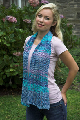 Easy Lace Scarf in Plymouth Yarn Cottonation - F510 - Downloadable PDF