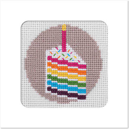 Stitchfinity Cake Mini Card Cross Stitch Kit - 13cm x 13cm