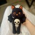Bat Cat With Skull Amigurumi