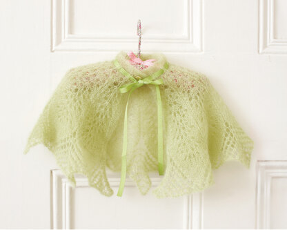 Lace Capelet - Knitting Pattern for Kids in Debbie Bliss Angel by Debbie Bliss