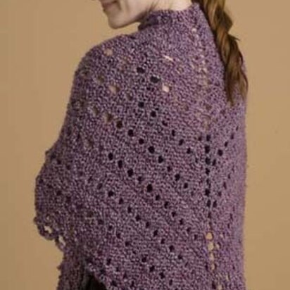 Easy Triangle Shawl in Lion Brand Homespun - 60301