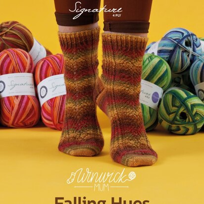 Falling Hues Socks in West Yorkshire Spinners Signature 4Ply - DBP0145 - Downloadable PDF