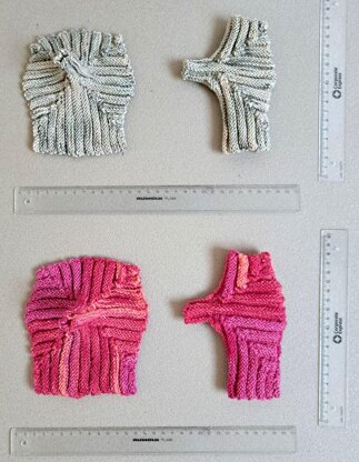 Mitred Ribbing Mitts