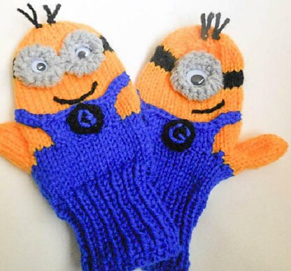 Funny Character Mittens Knitted Version