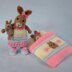 Bedtime Bunny and sleeping bag - knitted rabbit