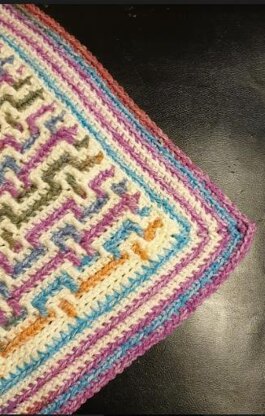 Mosaic Crochet Baby Blanket (UK)