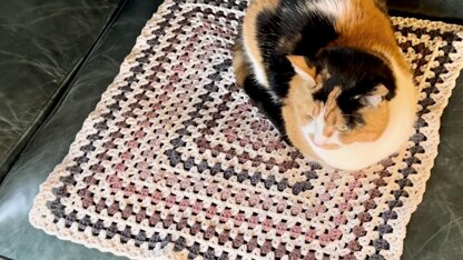 Granny V Stitch Cat Blanket