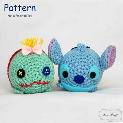 Tsum Tsum stitch scrump crochet amigurumi pattern