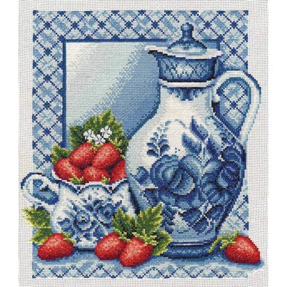 Panna Strawberries and Cream Cross Stitch Kit