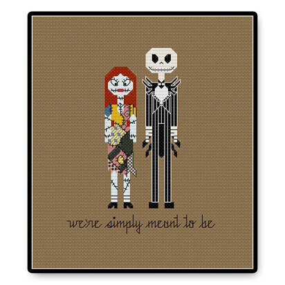 Jack and Sally In Love - PDF Cross Stitch Pattern