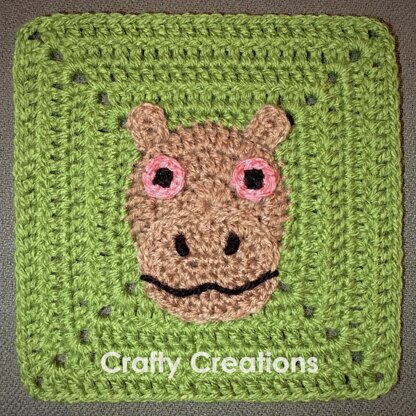 Hippopotamus Granny Square