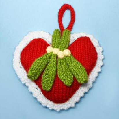 Mistletoe Kisses Hanging Heart