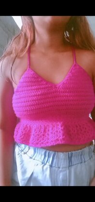 Crochet Pattern - Peaches Peplum Top