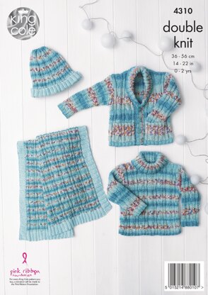 Baby Set in King Cole DK - 4310 - Downloadable PDF