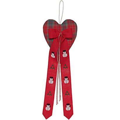 Rico Bow Snowman Cross Stitch Kit - 15.5cm x 43cm