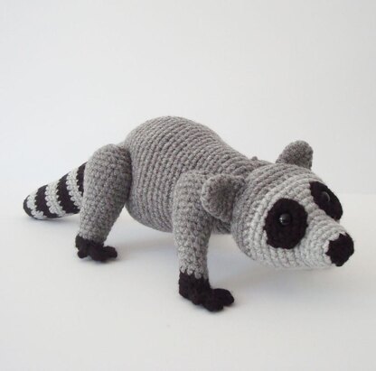 Raccoon Crochet Pattern with Movable Head and Legs by oohlookitsarabbit