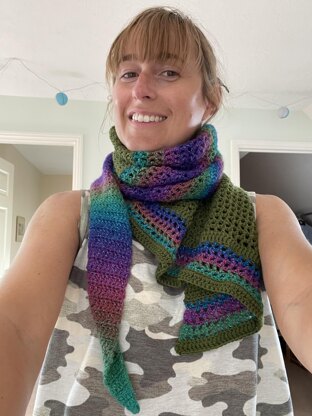 Laetitia Rainbow Triangle Scarf