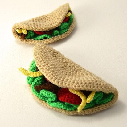 Taco Crochet Pattern, Taco Amigurumi