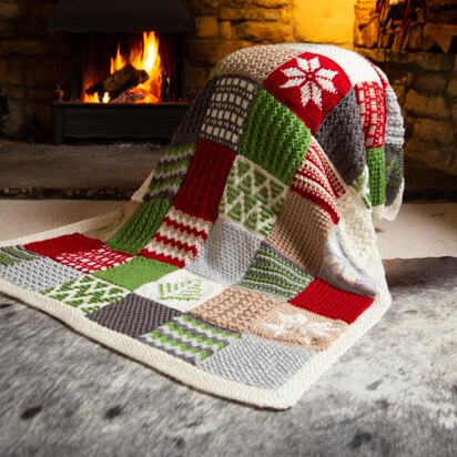 Scandinavia traditional blanket - knitting pattern