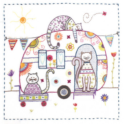 Un Chat Dans L'Aiguille A Bohemian Life Embroidery Kit