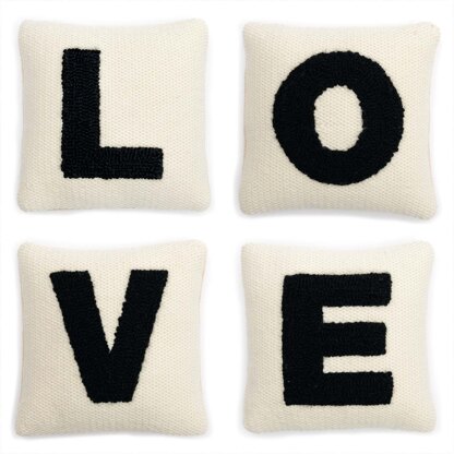 Rico Punch Needle Kit Pillow Letter