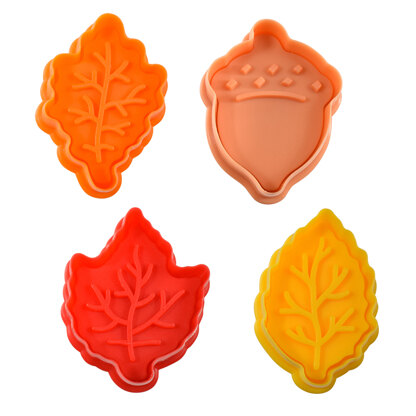 R&M Leaves & Acorn Pastry & Cookie Stamps Set of 4