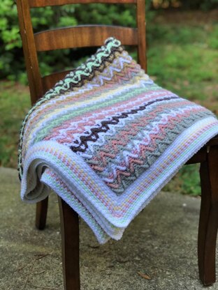 Fawn River Blanket Crochet pattern by Bizzy Crochet | LoveCrafts
