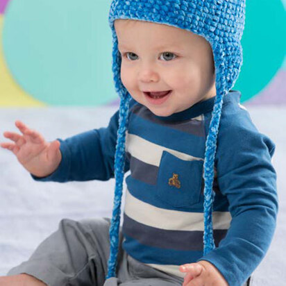 Soft Comfort Baby Hat in Red Heart Velvety - LW4589 - Downloadable PDF