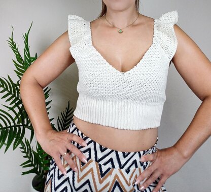 Gardenia Ruffle Top