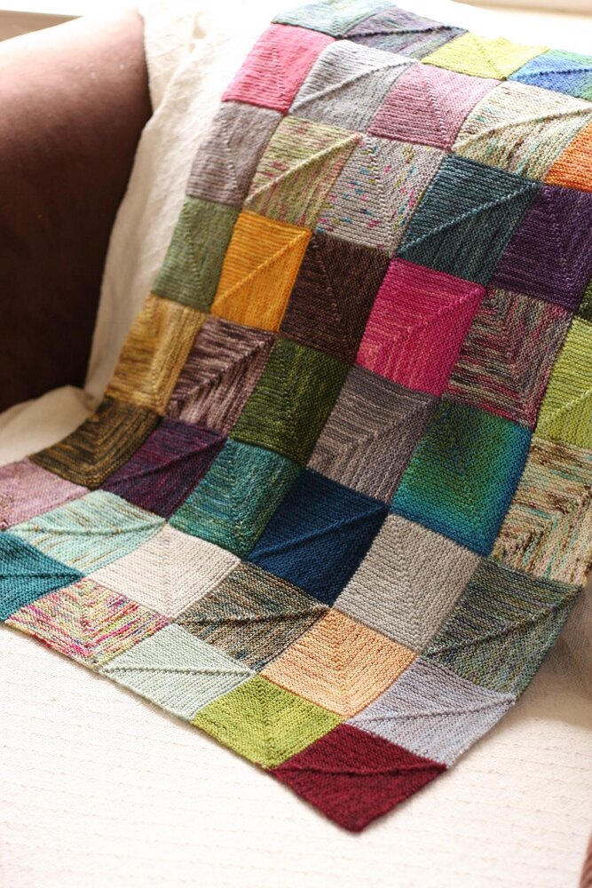 Knitted squares on sale blanket pattern