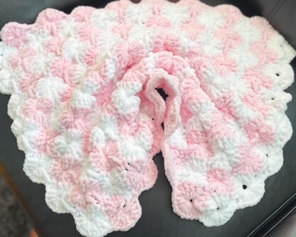 Baby car seat blanket Shell stitch Crochet crib blanket Baby pattern