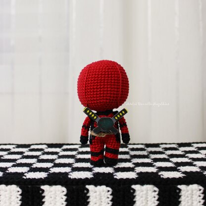 Chibi Deadpool Amigurumi Crochet Pattern – Cute Fanart PDF